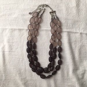 Purple ombré beaded necklace